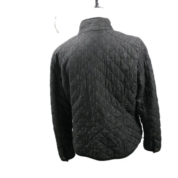 Lauren Ralph Lauren Black Matte Zip/Snap Quilted Jacket Size Large - Picture 4 of 8
